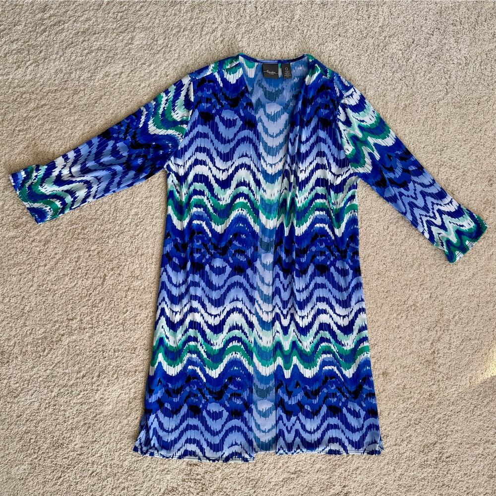 Travelers Duster cardigan 3/4 Sleeve Jersey Small Chicos Size 0 resort